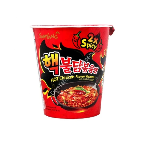 Лапша быстрого приготовления Самянг Hot Chicken Flavor Ramen 2x Spicy (очень острая) курица 70 г оптом 