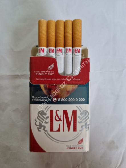 Сигареты ЛМ (LM) Red (фильтр-мундштук)  King Size оптом 