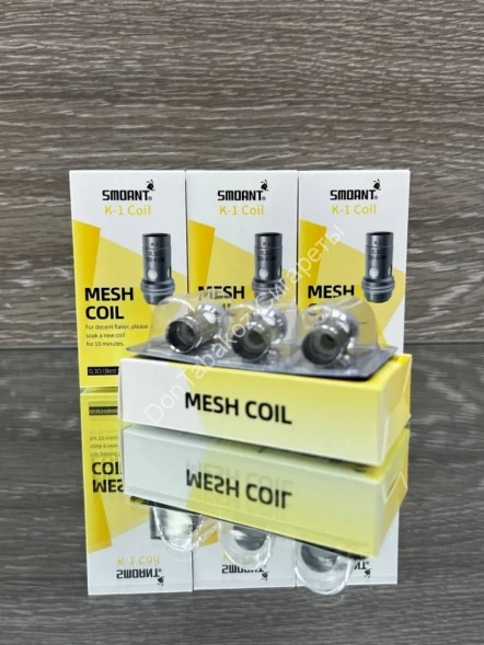 Испарители Smoant K1 Mesh Coil 0,3 Om, 50-65W  3 шт оптом 