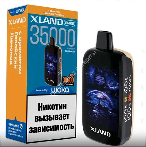   WAKA XLAND SPIKE 35000 затяжек 2% с ароматом Гавайский Лимонад оптом   
