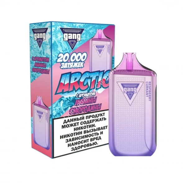 Электронная сигарета GANG ARCTIC 20000 Малина смородина 20мг ОПТОМ   