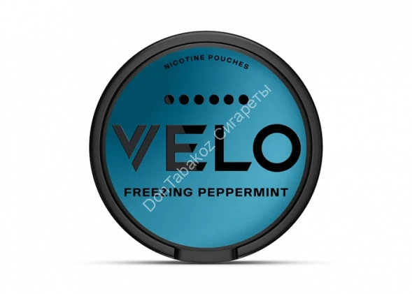 Жевательный табак Velo Nicotine Pouches (никотиновые пакетики) Freezing Peppermint оптом   