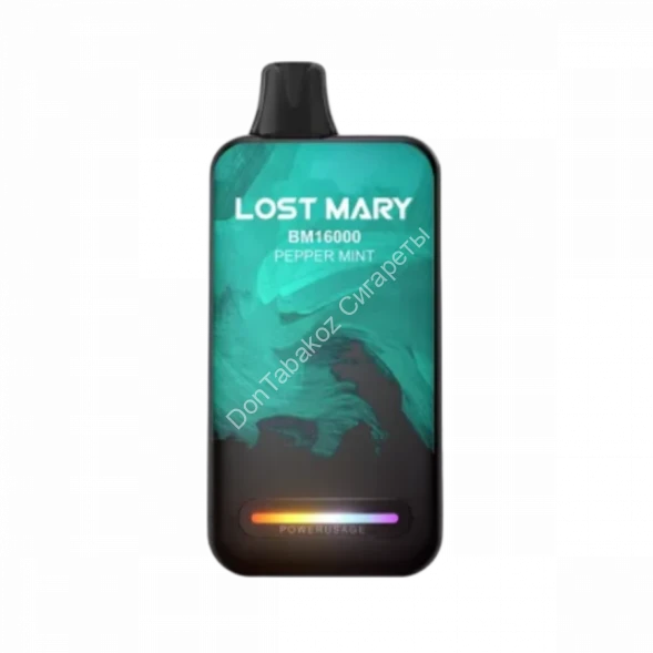 Электронная сигарета  Lost mary  BM 16000 Перечная мята 20мг (2%) оптом    