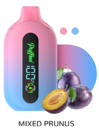 Электронная сигарета Puffmi Pure Mixed prunus - микс слив 12000 затяжек 20мг (2%) оптом