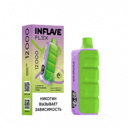 Электронная сигарета  Inflave Flex 12000 Кислое яблоко, слива оптом 
